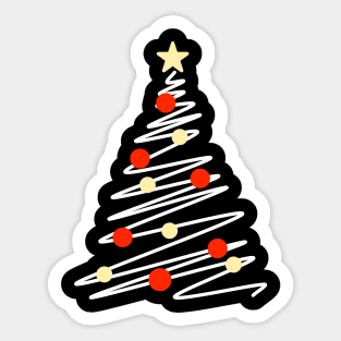 Merry Christmas tree colorballs Sticker